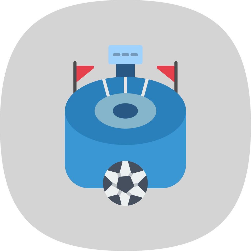 estadio plano curva icono vector