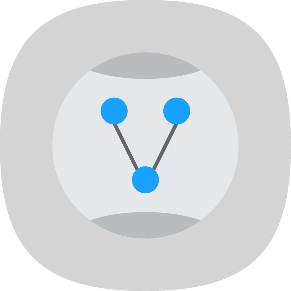 Share Option Flat Curve Icon vector