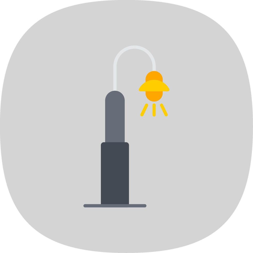 Street Light Flat Curve Icon vector