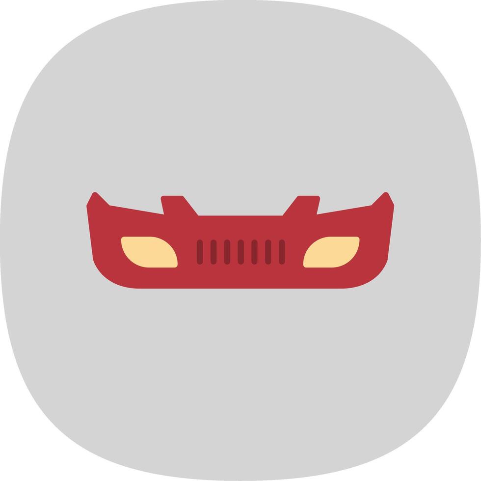 Bumper Flat Curve Icon vector