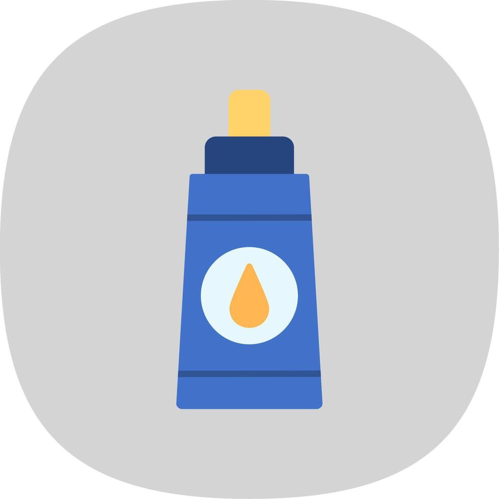 Lubricant Flat Curve Icon vector