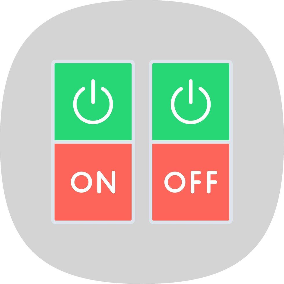 Switch Flat Curve Icon vector