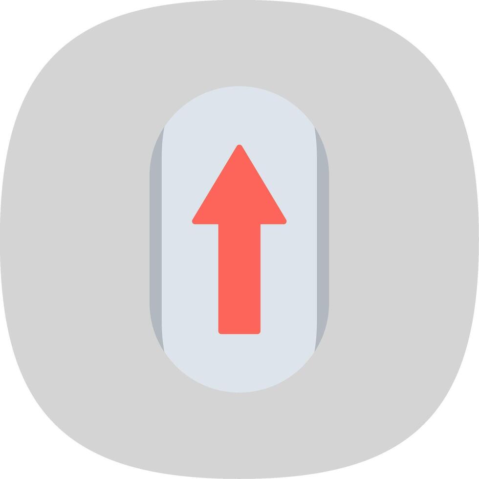 Scroll Up Flat Curve Icon vector