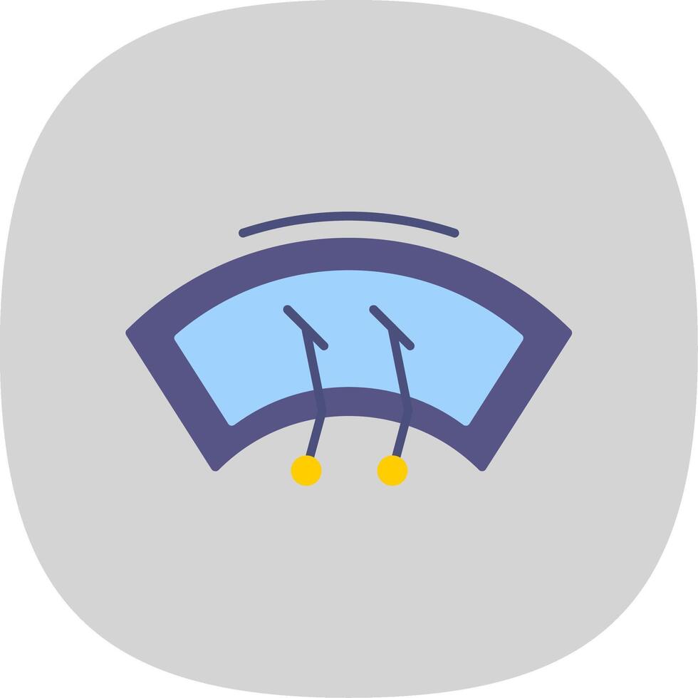 Wiper Flat Curve Icon vector