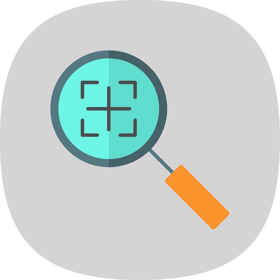 Search Flat Curve Icon vector