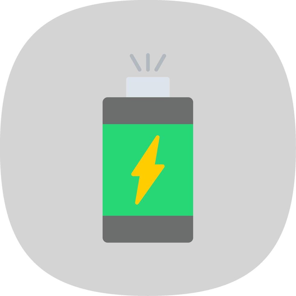 Power Flat Curve Icon vector