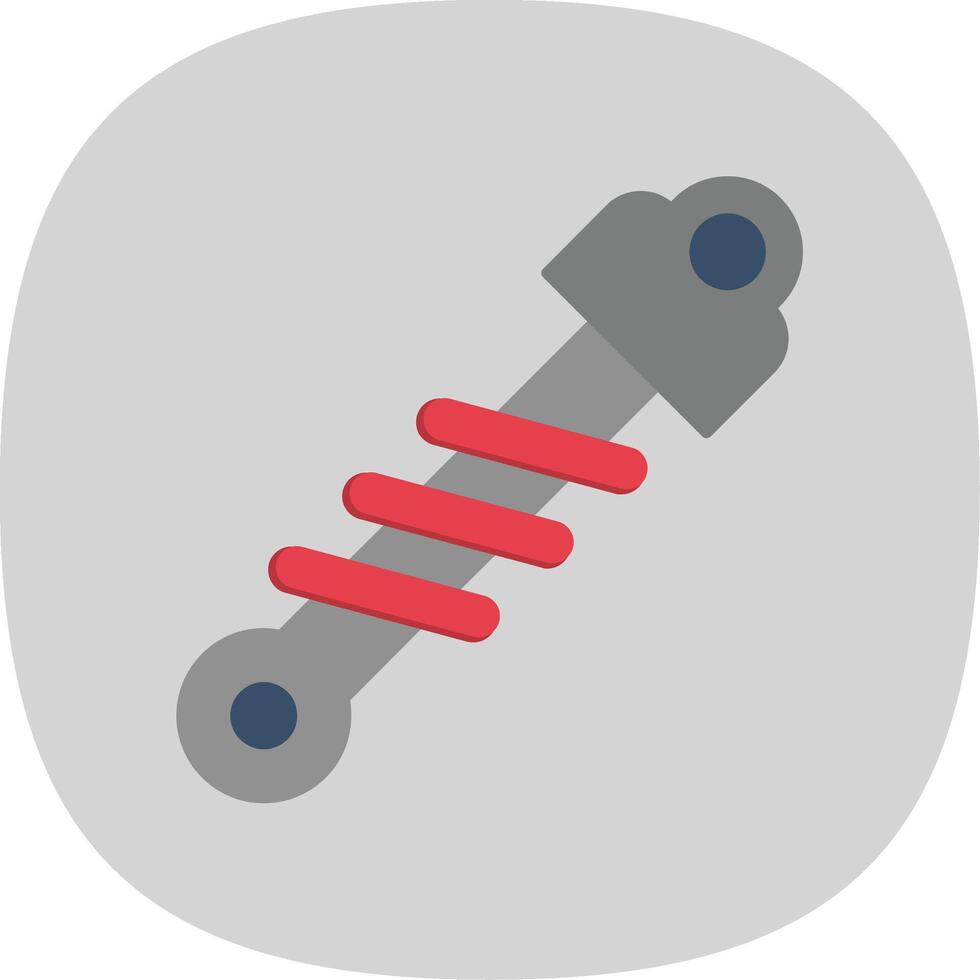 Shock Absorber Flat Curve Icon vector
