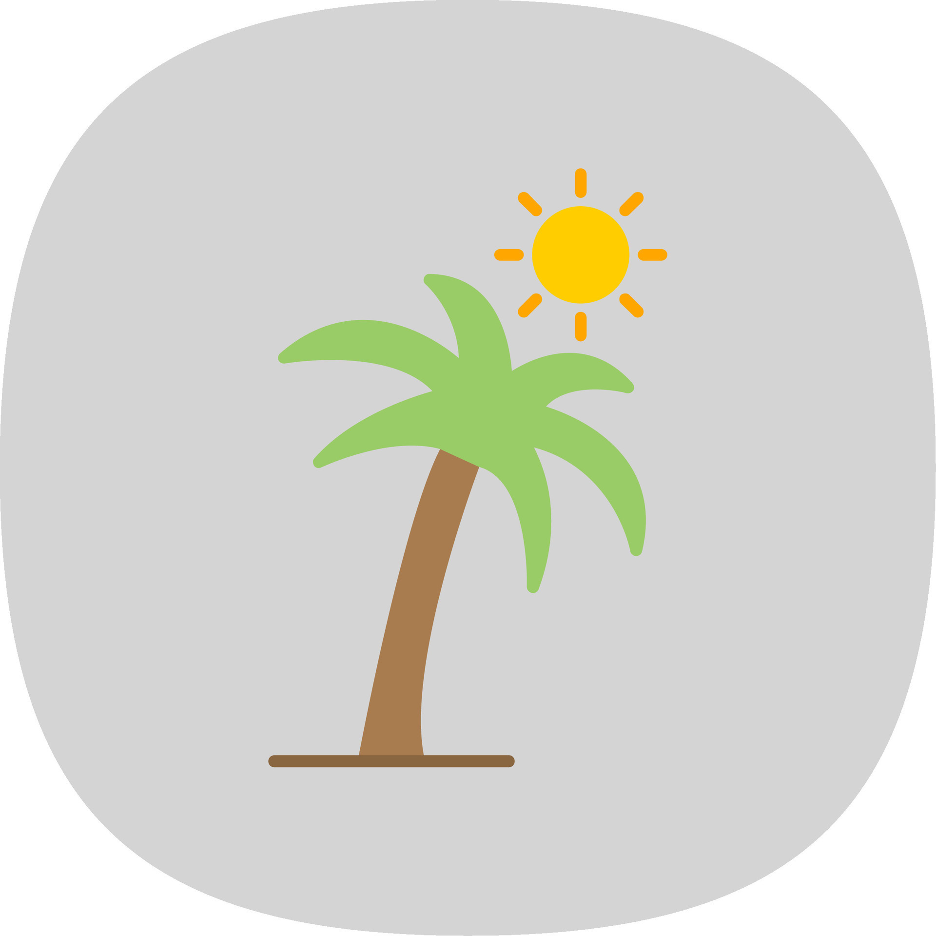 Plam Tree Flat Curve Icon 39234216 Vector Art at Vecteezy