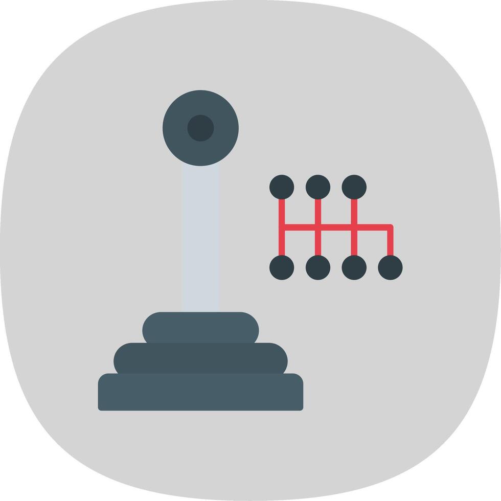 Gearshift Flat Curve Icon vector