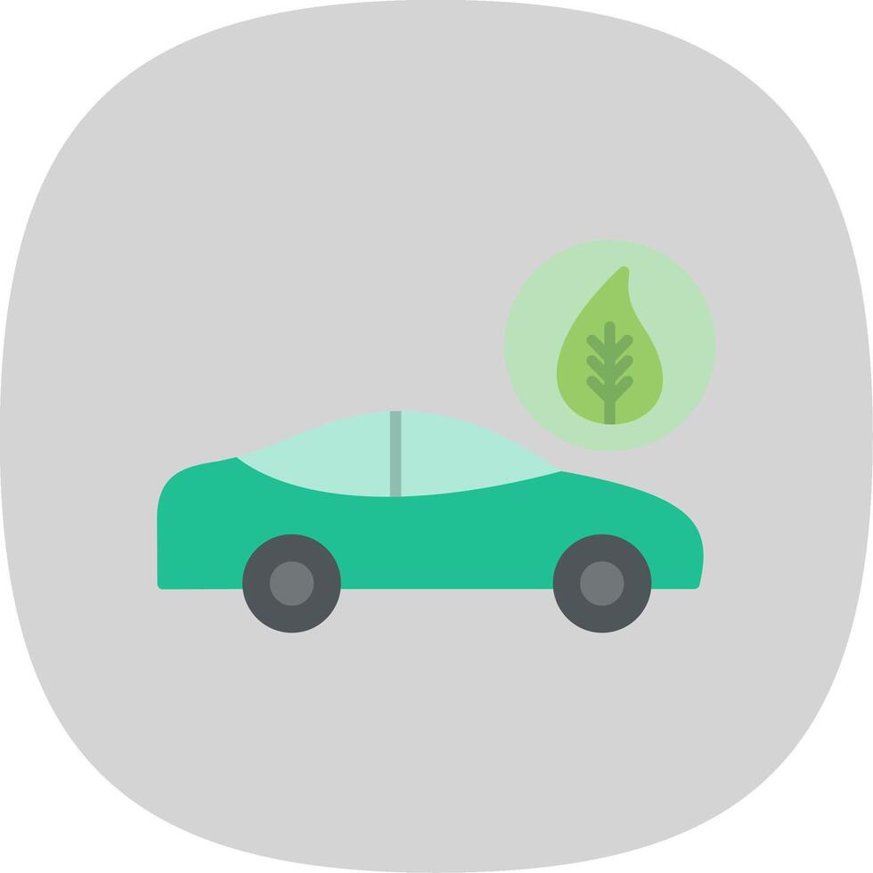 Eco Transporation Flat Curve Icon vector