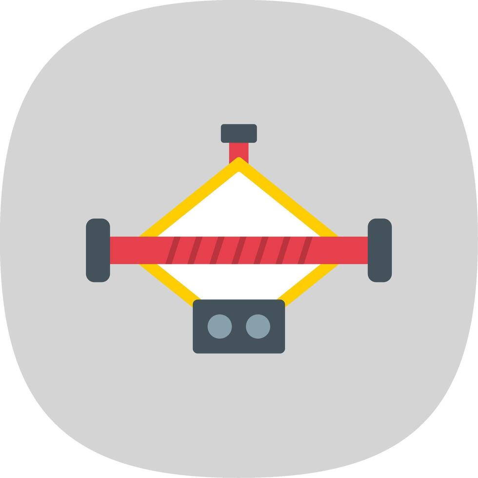 Car Jack Flat Curve Icon vector