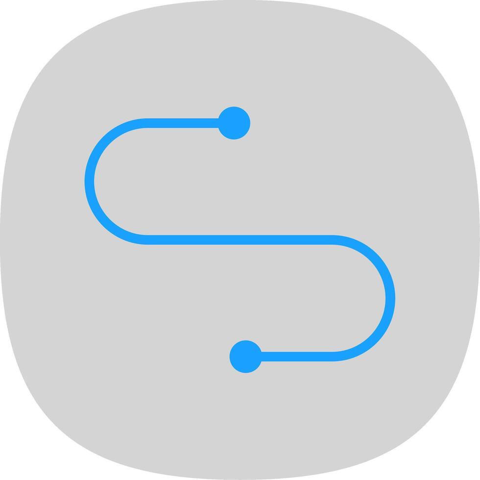 Curve Flat Curve Icon vector