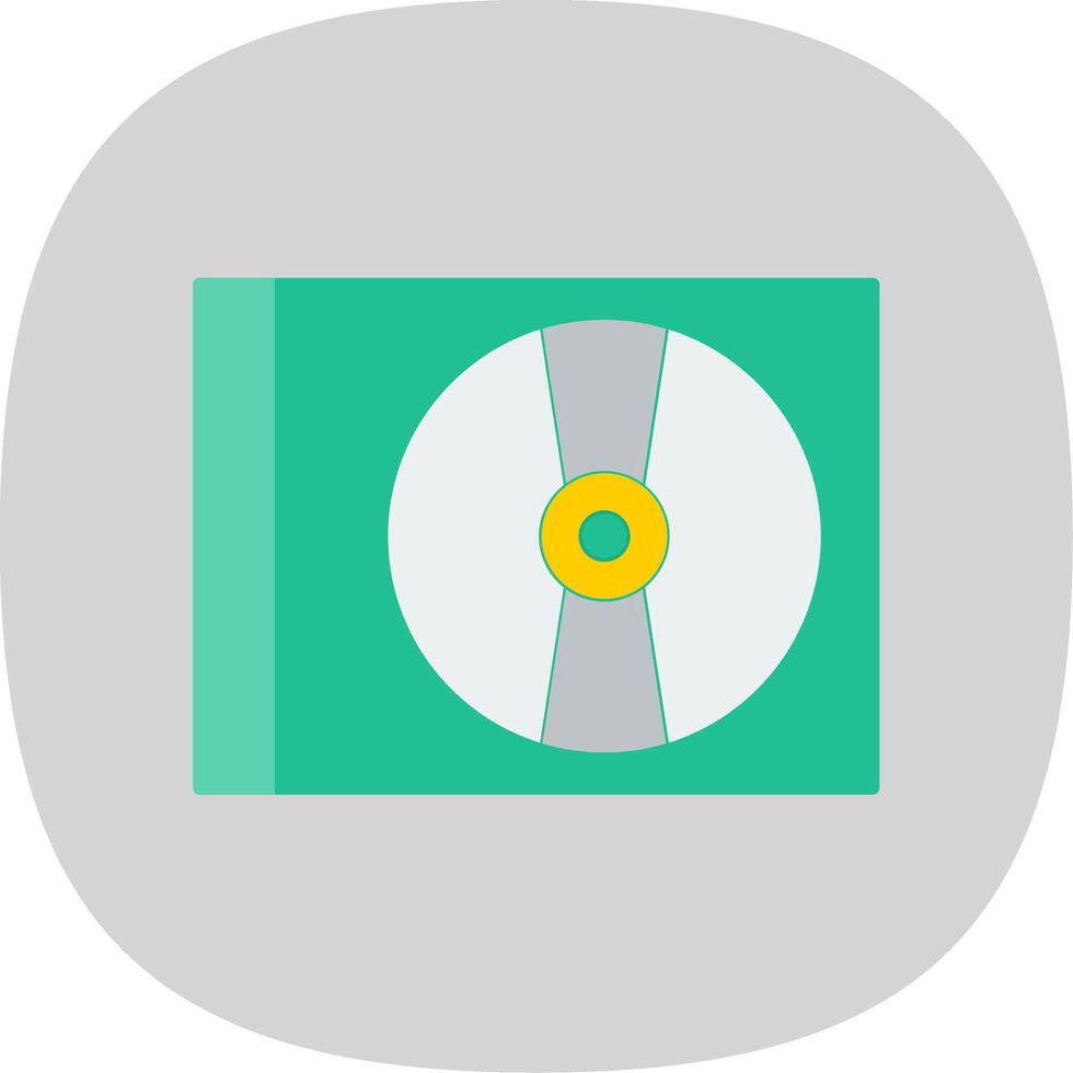 Cd Player Flat Curve Icon vector