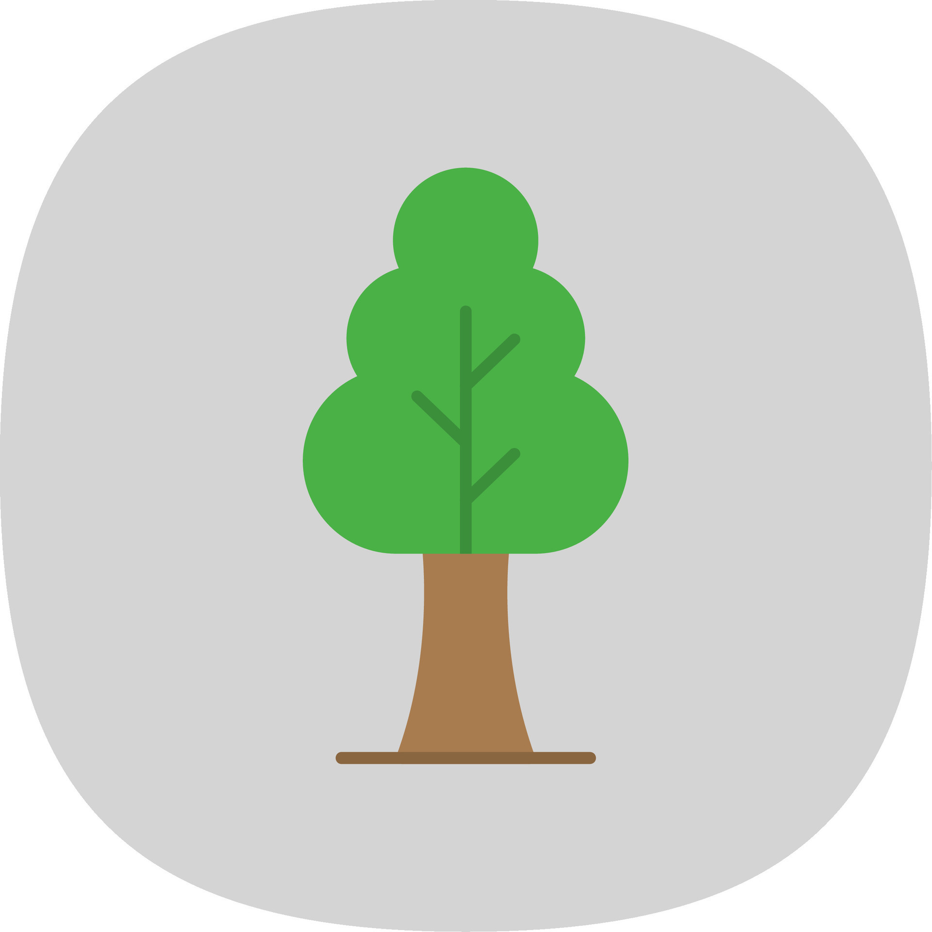 Tree Flat Curve Icon 39234319 Vector Art at Vecteezy