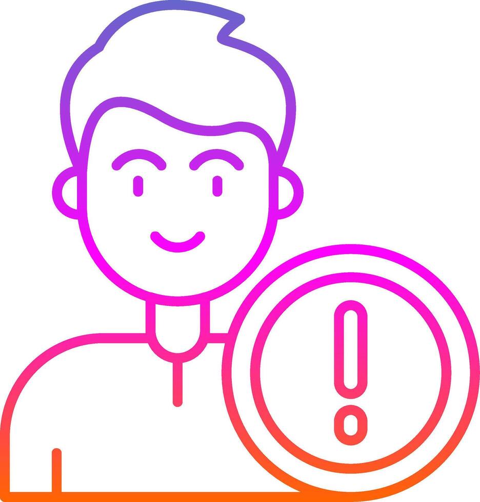 Error Line Gradient Icon vector