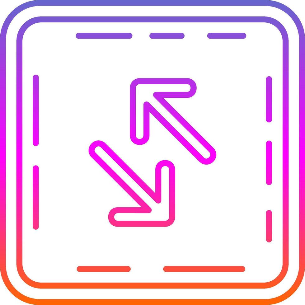 Swap Line Gradient Icon vector