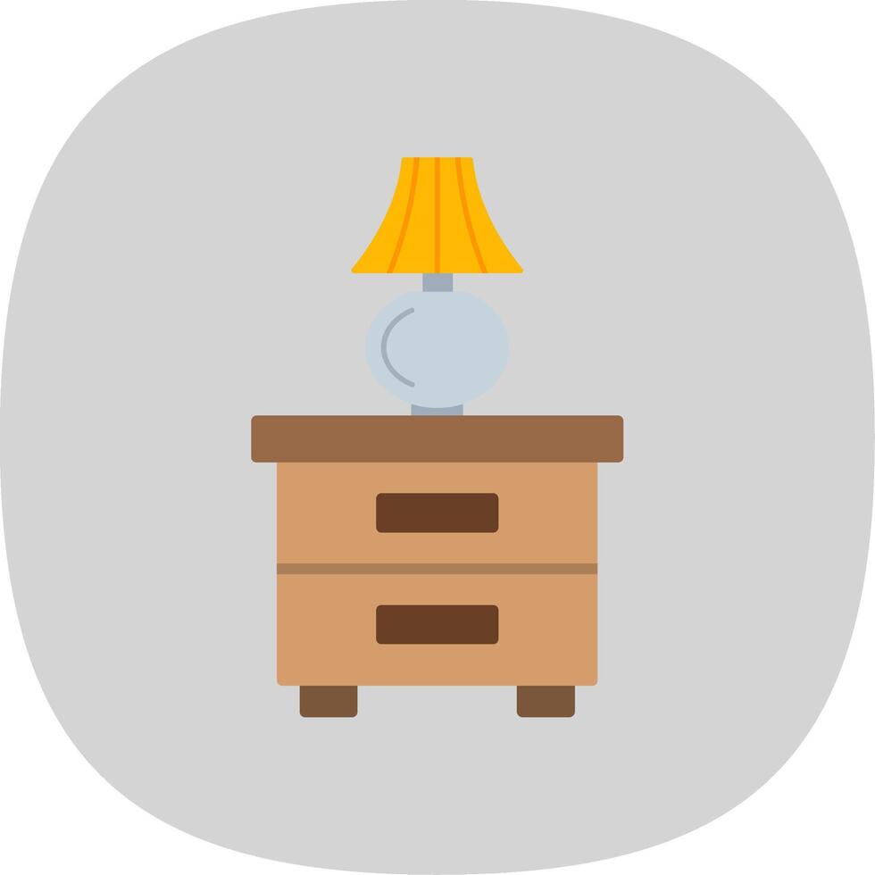 Wardrobe Flat Curve Icon vector