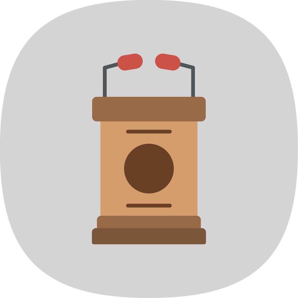 Lectern Flat Curve Icon vector
