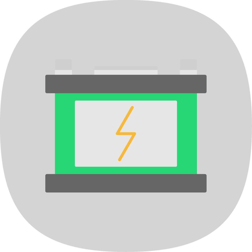 Power Flat Curve Icon vector