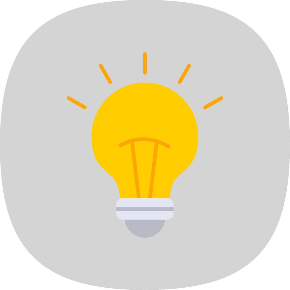 Lighting Flat Curve Icon vector