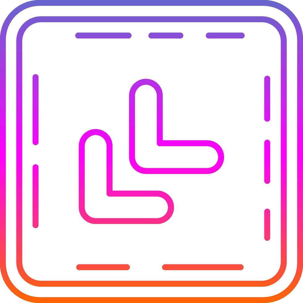 Chevron Line Gradient Icon vector