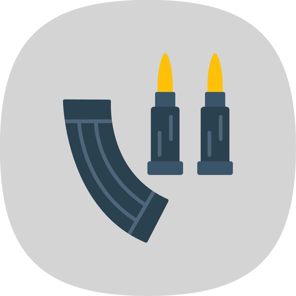 Ammunition Flat Curve Icon vector