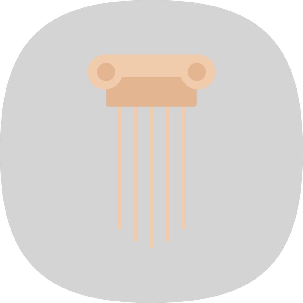 Greek Pillars Flat Curve Icon vector