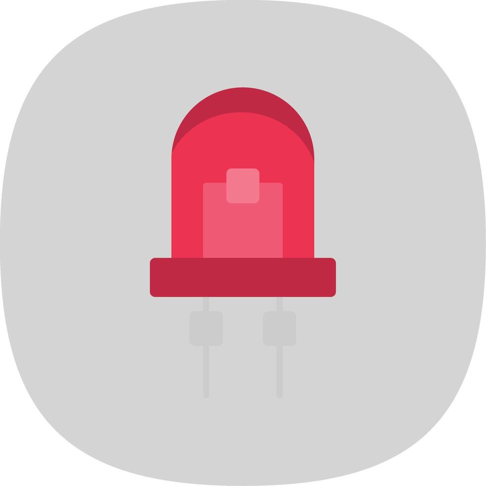Diode Flat Curve Icon vector
