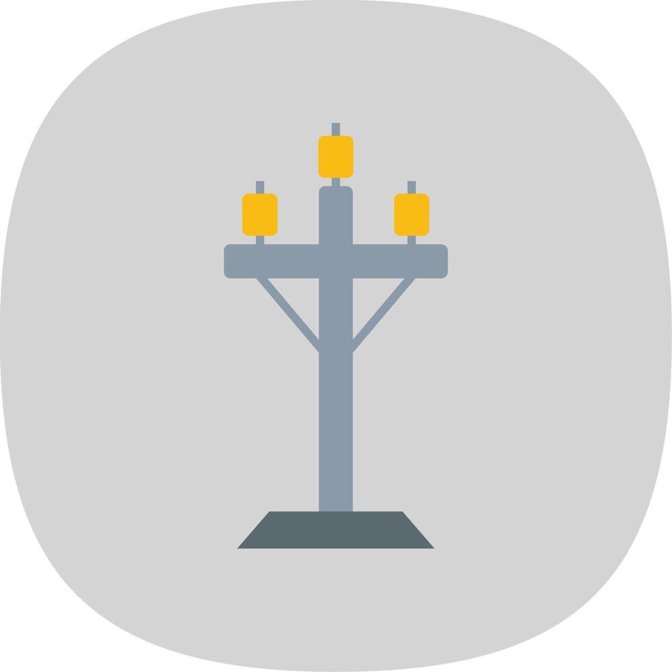 High Voltage Flat Curve Icon vector