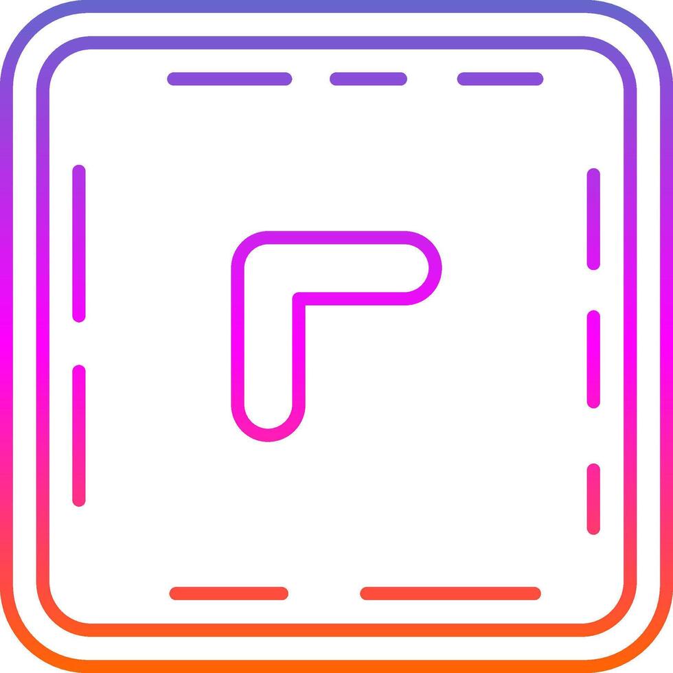Chevron Line Gradient Icon vector