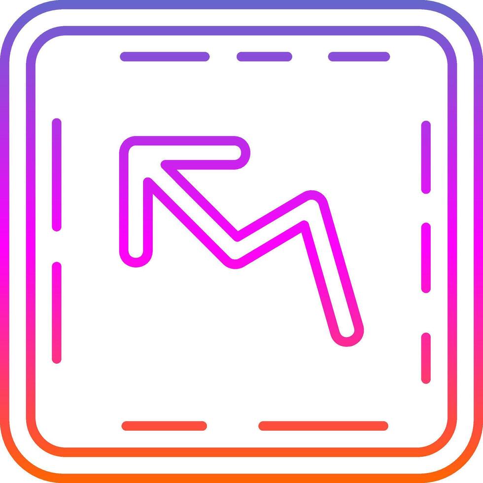 Trend Line Gradient Icon vector