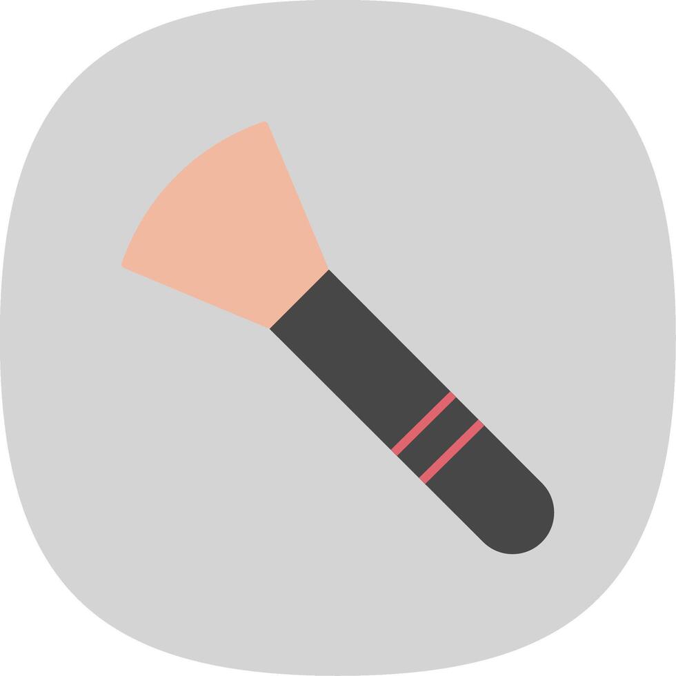 Makeup Brushes Flat Curve Icon vector