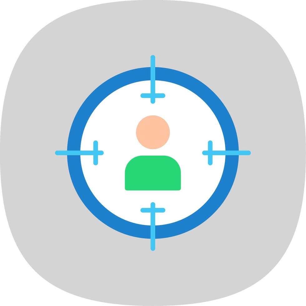 Target Flat Curve Icon vector