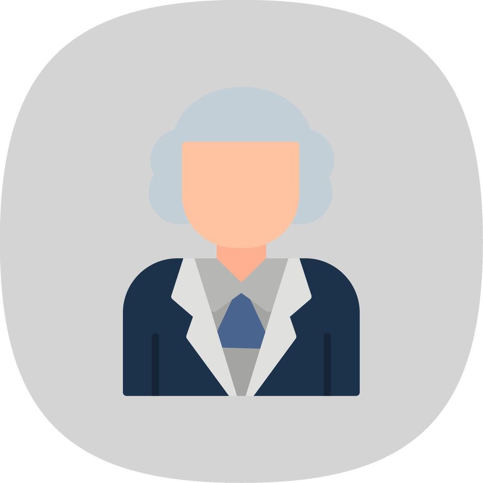 Judge Flat Curve Icon vector