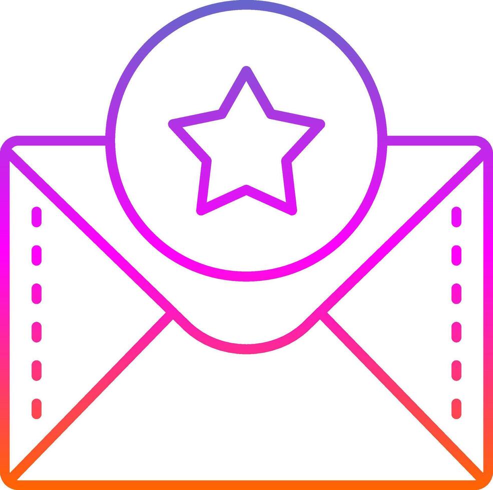 Star Line Gradient Icon vector