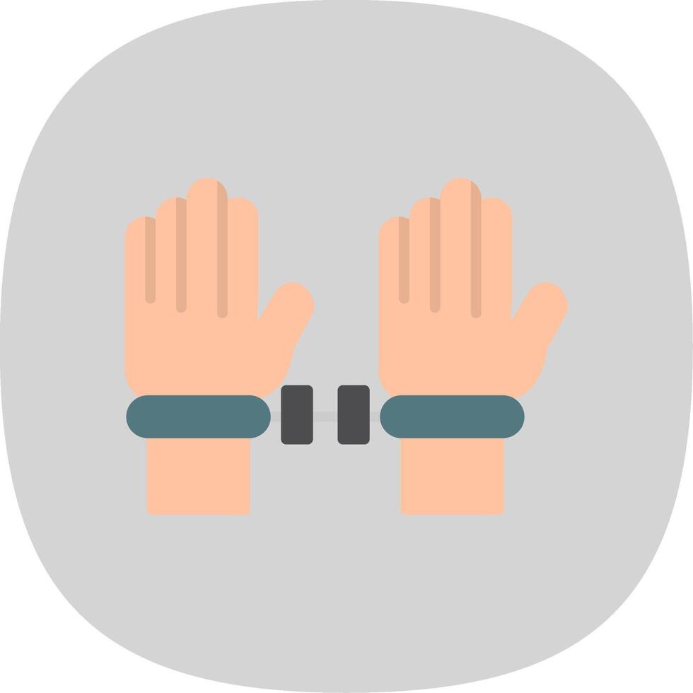 Arrest Flat Curve Icon vector