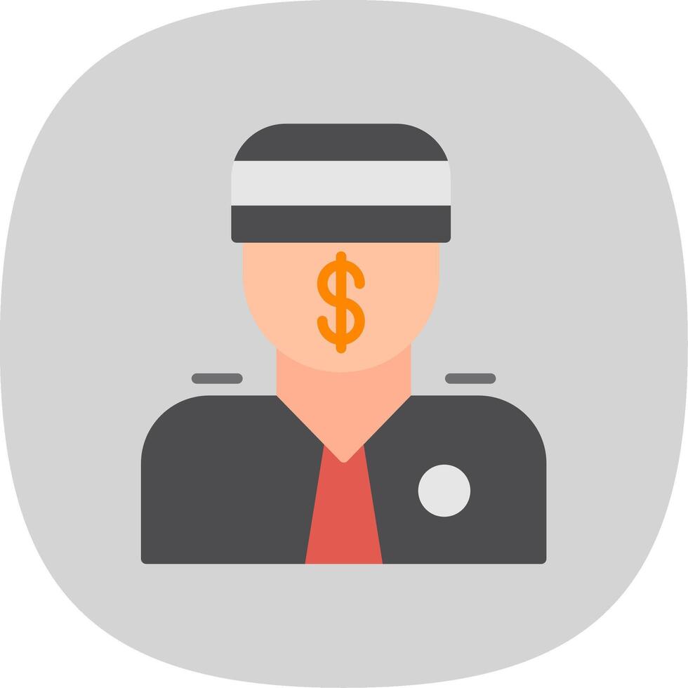 Bribe Flat Curve Icon vector