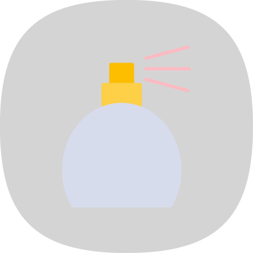 Perfume Bottle Flat Curve Icon vector