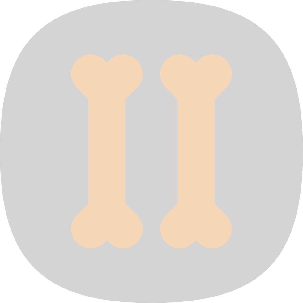 Bones Flat Curve Icon vector