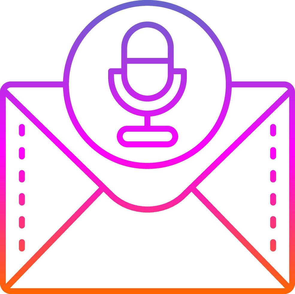 Microphone Line Gradient Icon vector