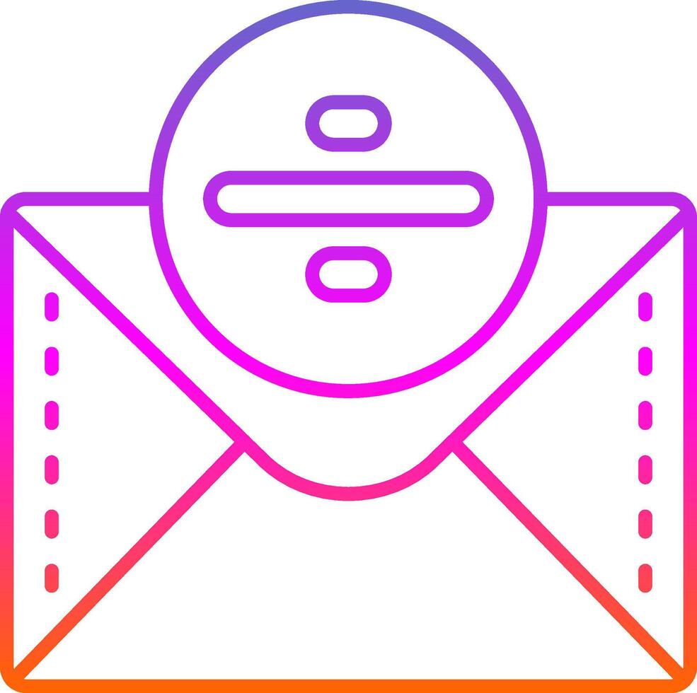 Divide Line Gradient Icon vector