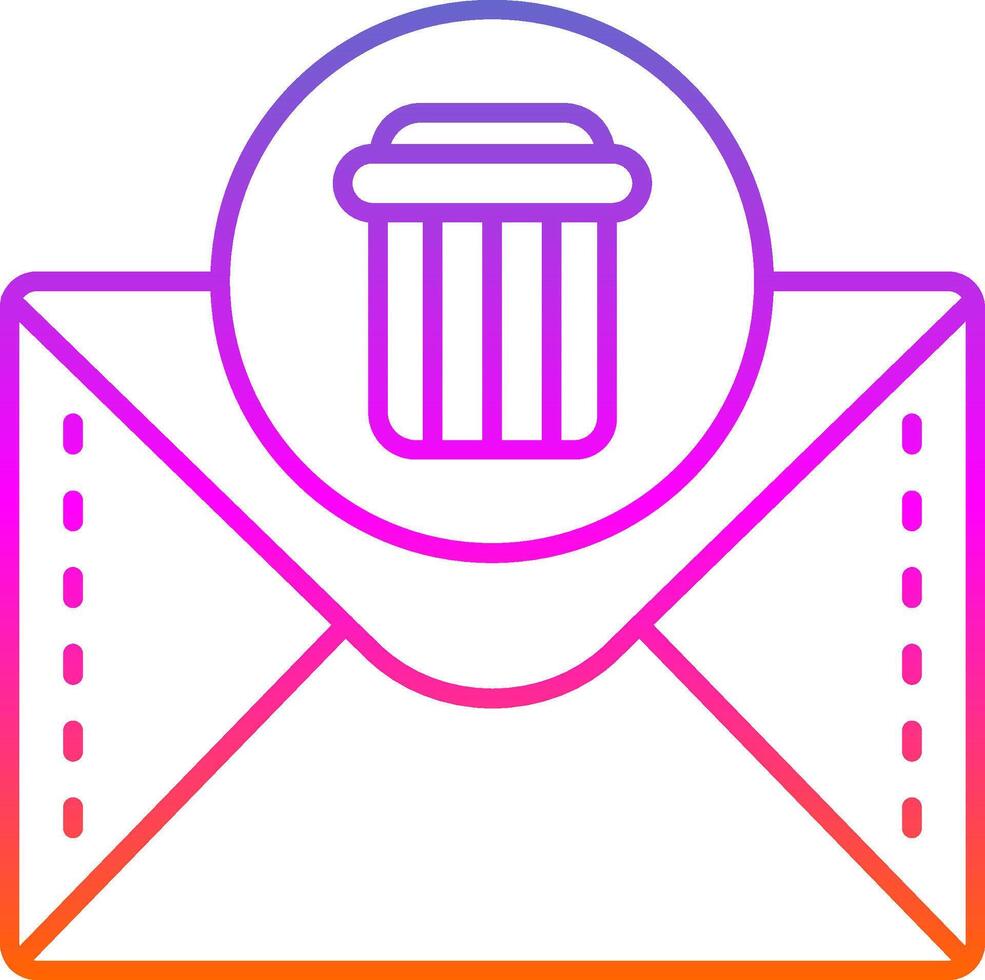 Dustbin Line Gradient Icon vector