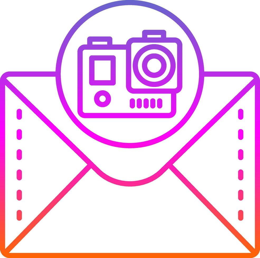 Camera Line Gradient Icon vector