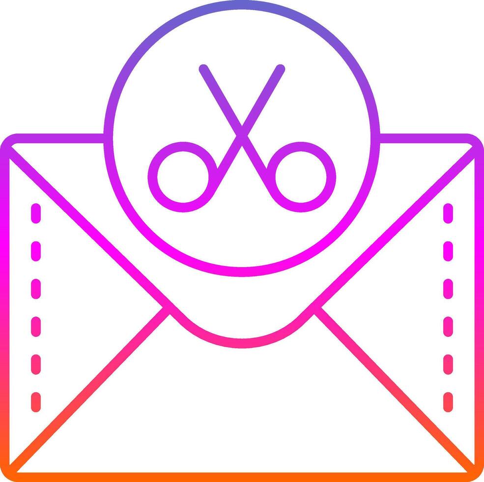 Scissor Line Gradient Icon vector