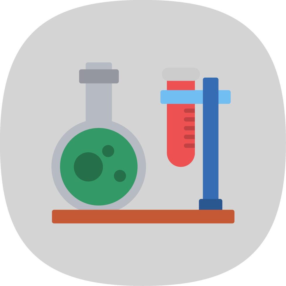 Lab Flat Curve Icon vector