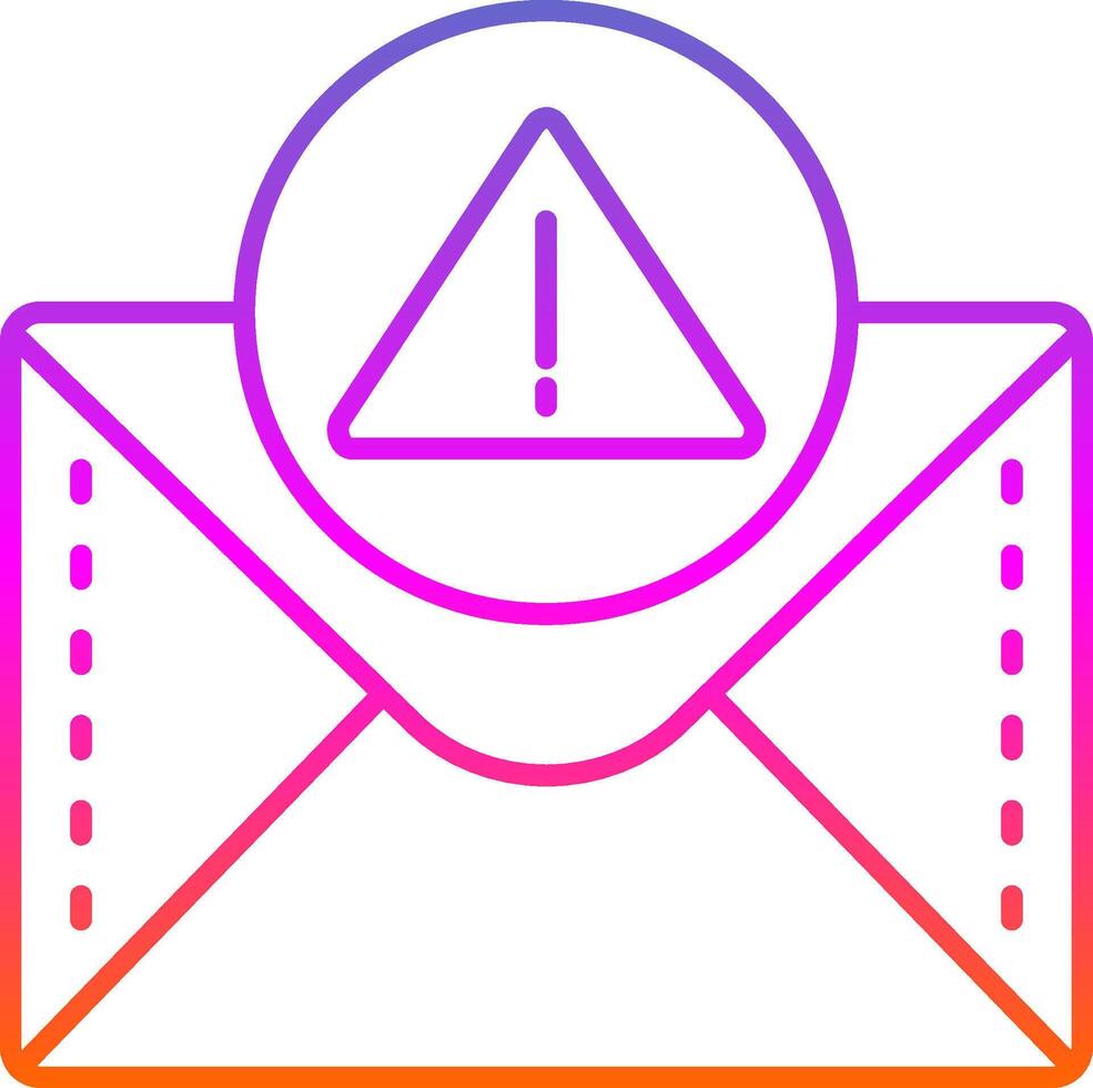 Alert Line Gradient Icon vector