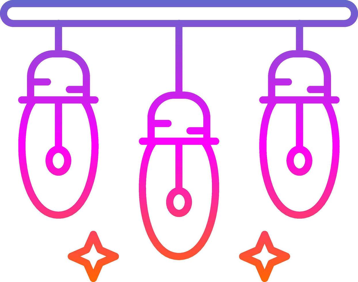 Lights Line Gradient Icon vector