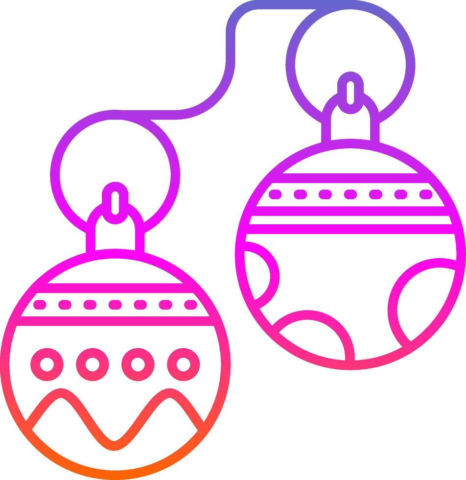 Jingle bell Line Gradient Icon vector