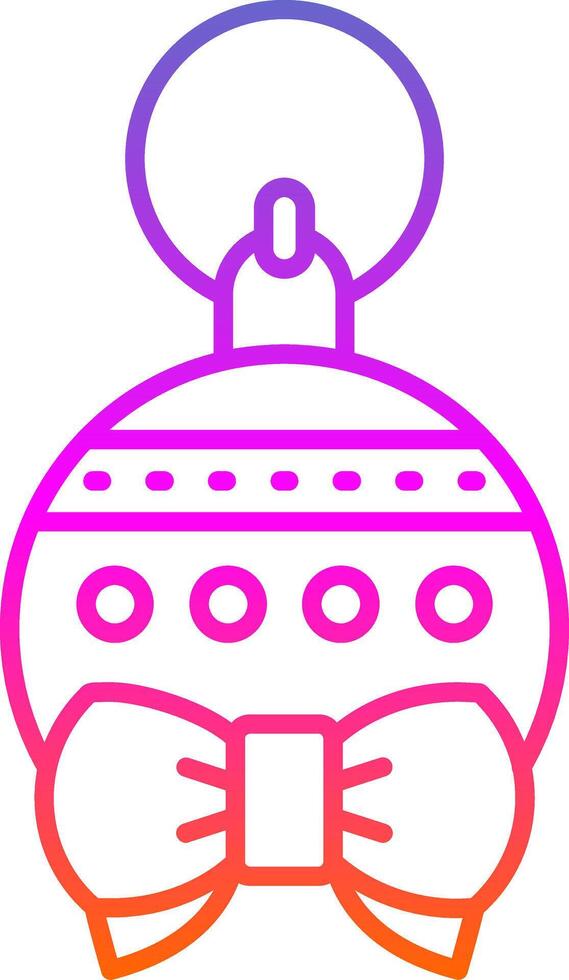 Bauble Line Gradient Icon vector