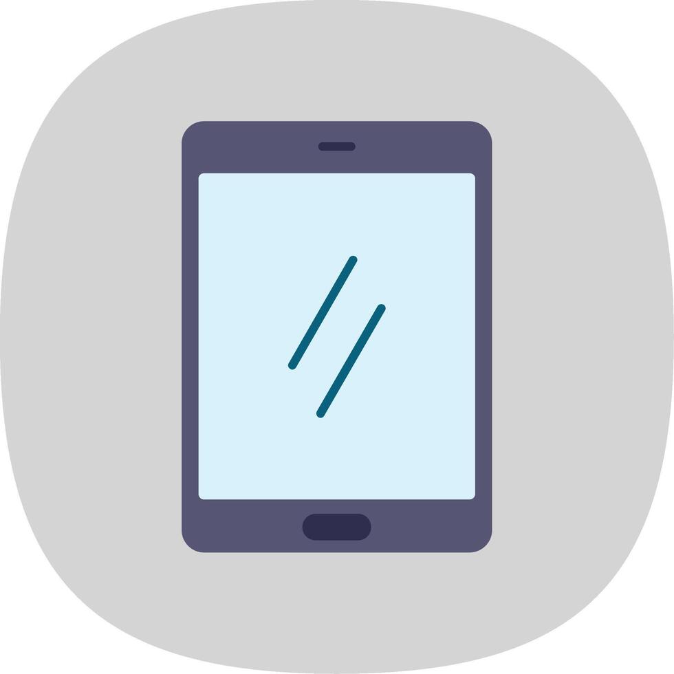 Smartphone Flat Curve Icon vector